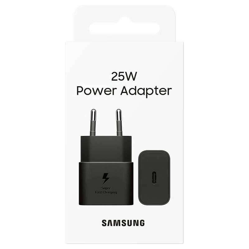 Зарядное устройство для телефона Samsung 25W с кабелем Type-C Black