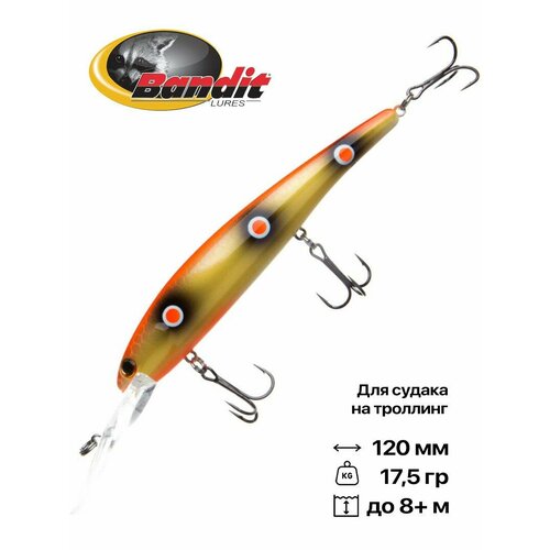 Воблер для троллинга Bandit Walleye Deep, плавающий, 120 мм, 17,5 гр, 5-8 м, #D87