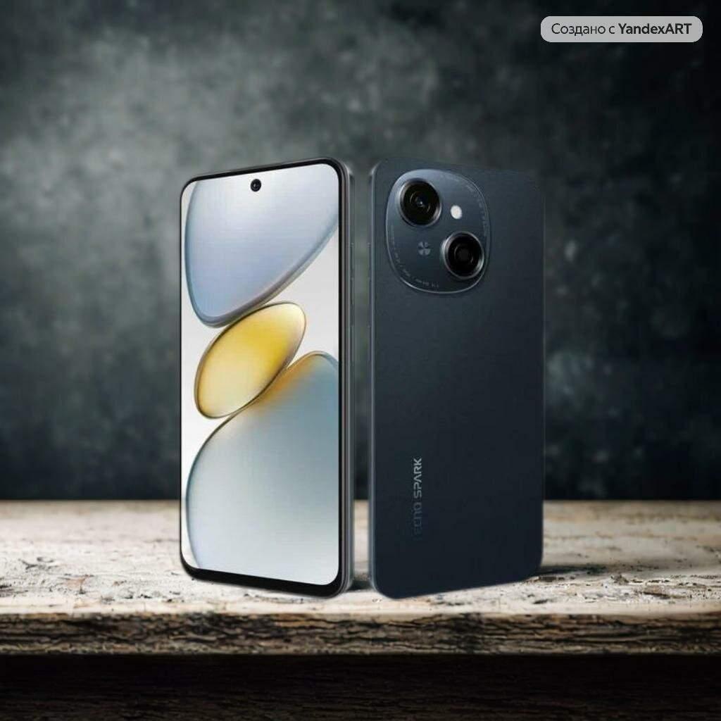 Смартфон Tecno Spark Go, 5000 мАч, 6,67", 4/64 GB, Dual SIM, Black