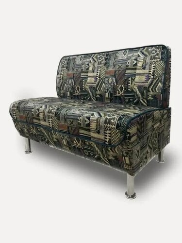 Изображение товара Диван прямой микс 119х65х84 см, нераскладной, наски зеленый полностью велюр