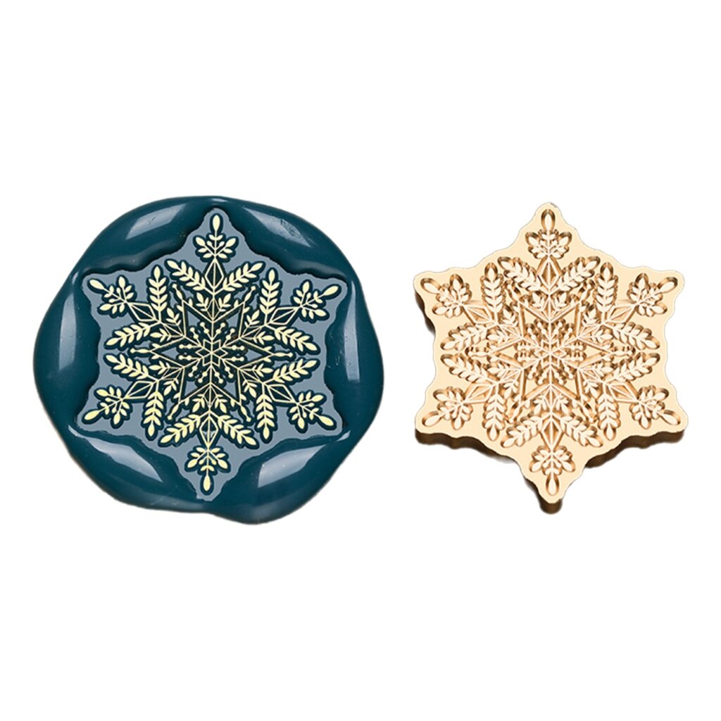 Рельефная сургучная печать серии Инопланетное Рождество ледяной кристалл снежинки
