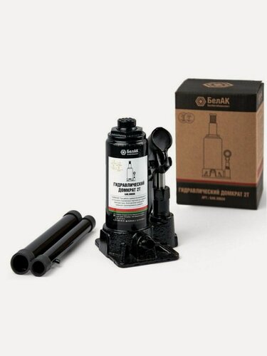 Изображение товара Домкрат БелАК БАК00039, бутылочный, гидравлический, 2 т, черный