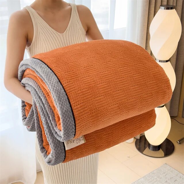 Утепленное бархатное одеяло для кровати с зашифровкой мягкое теплое одеяло для дивана удобное дышащее постельное белье