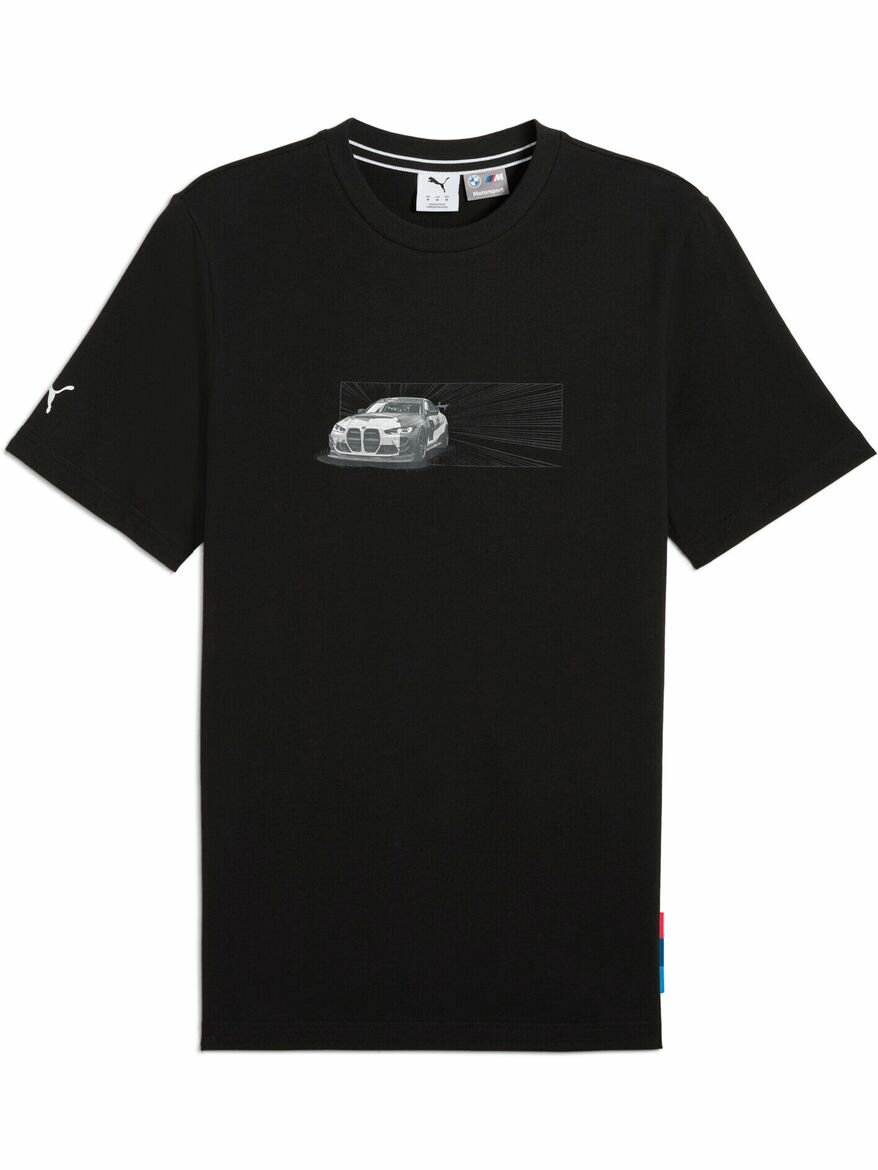 Футболка PUMA BMW MMS CAR GRAPHIC TEE, размер S, черный