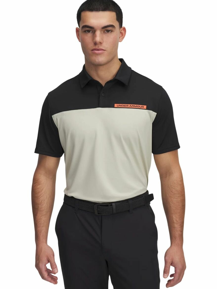 Поло Under Armour UA T2G Color Block Polo, размер XL, черный/зеленый