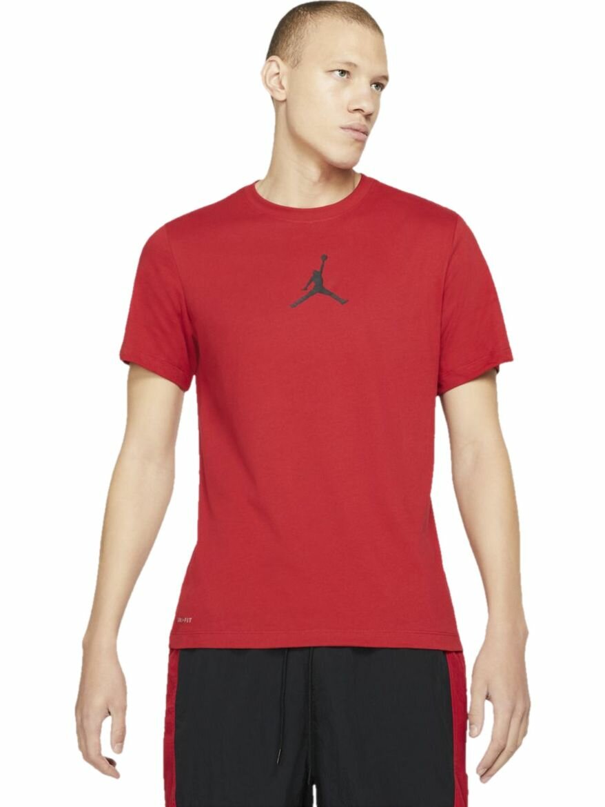Футболка спортивная NIKE J JUMPMAN DF SS CREW, 1 шт., размер M INT, красный