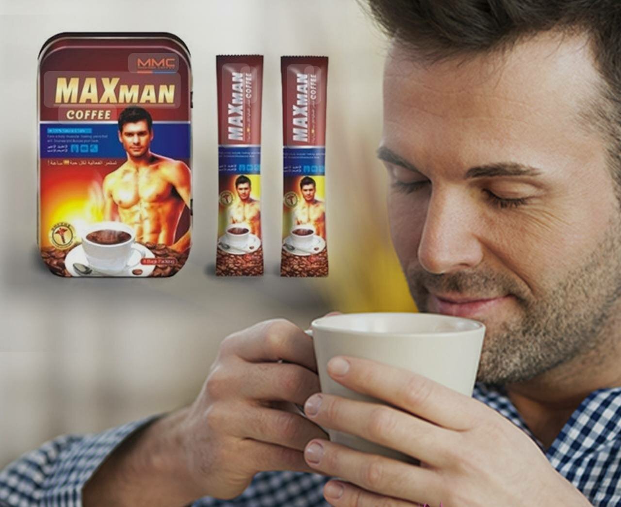 MAXman coffee (кофеин, растительные афродизиаки) средство для повышения эрекции 2 пакетика по 12 гр
