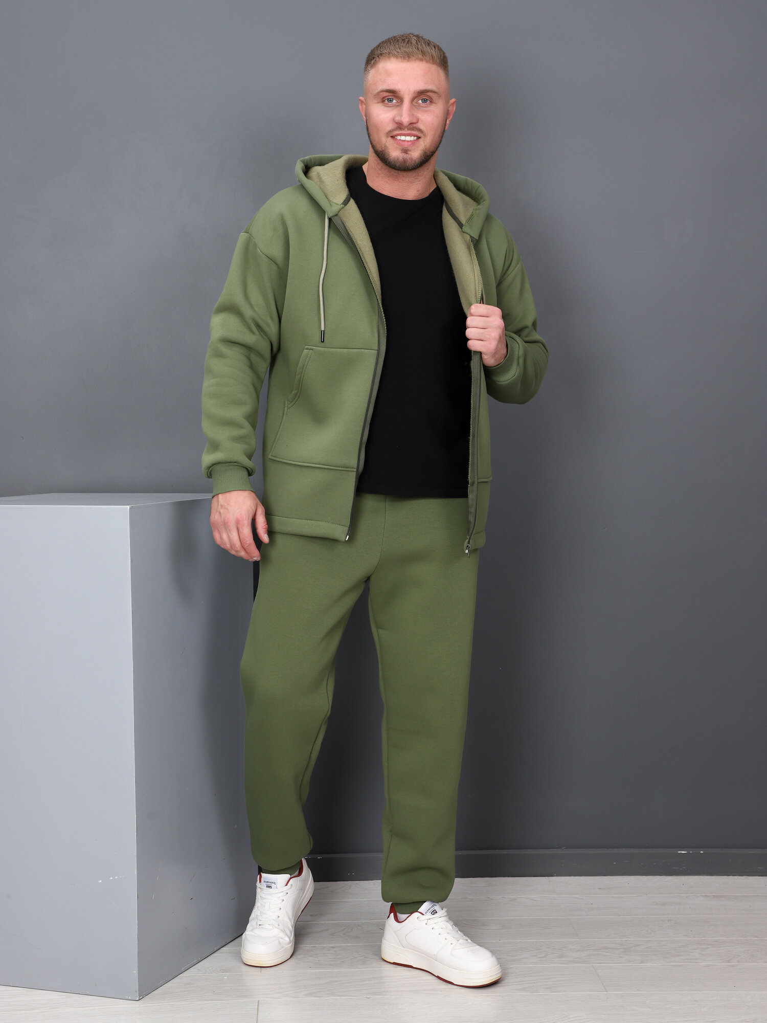 Комплект одежды IvCapriz теплый с начесом размер 56 хаки