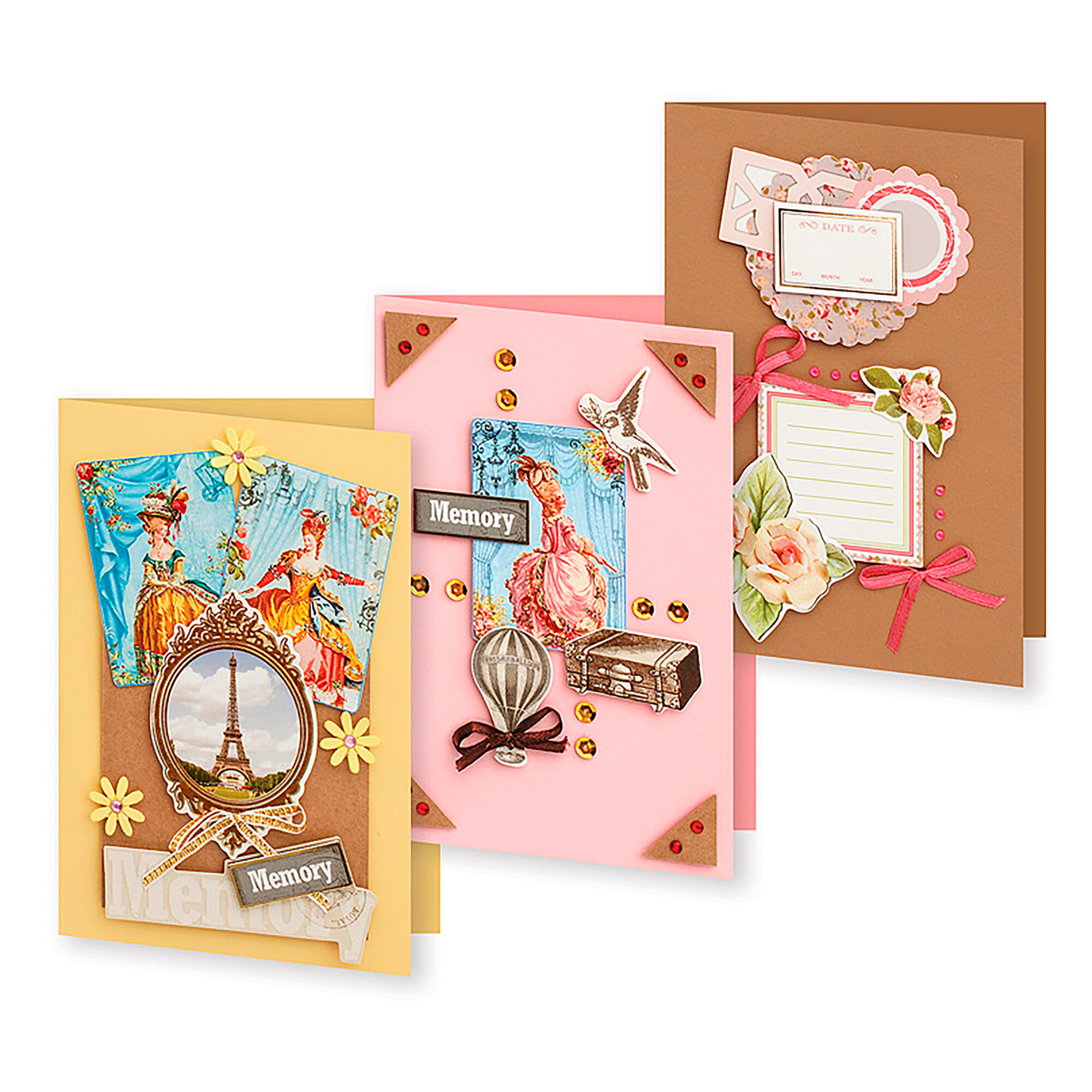 Белоснежка 122-SB Набор для создания 3-х открыток "Большое путешествие" Заготовки / Скрапбукинг / Для хобби и рукоделия