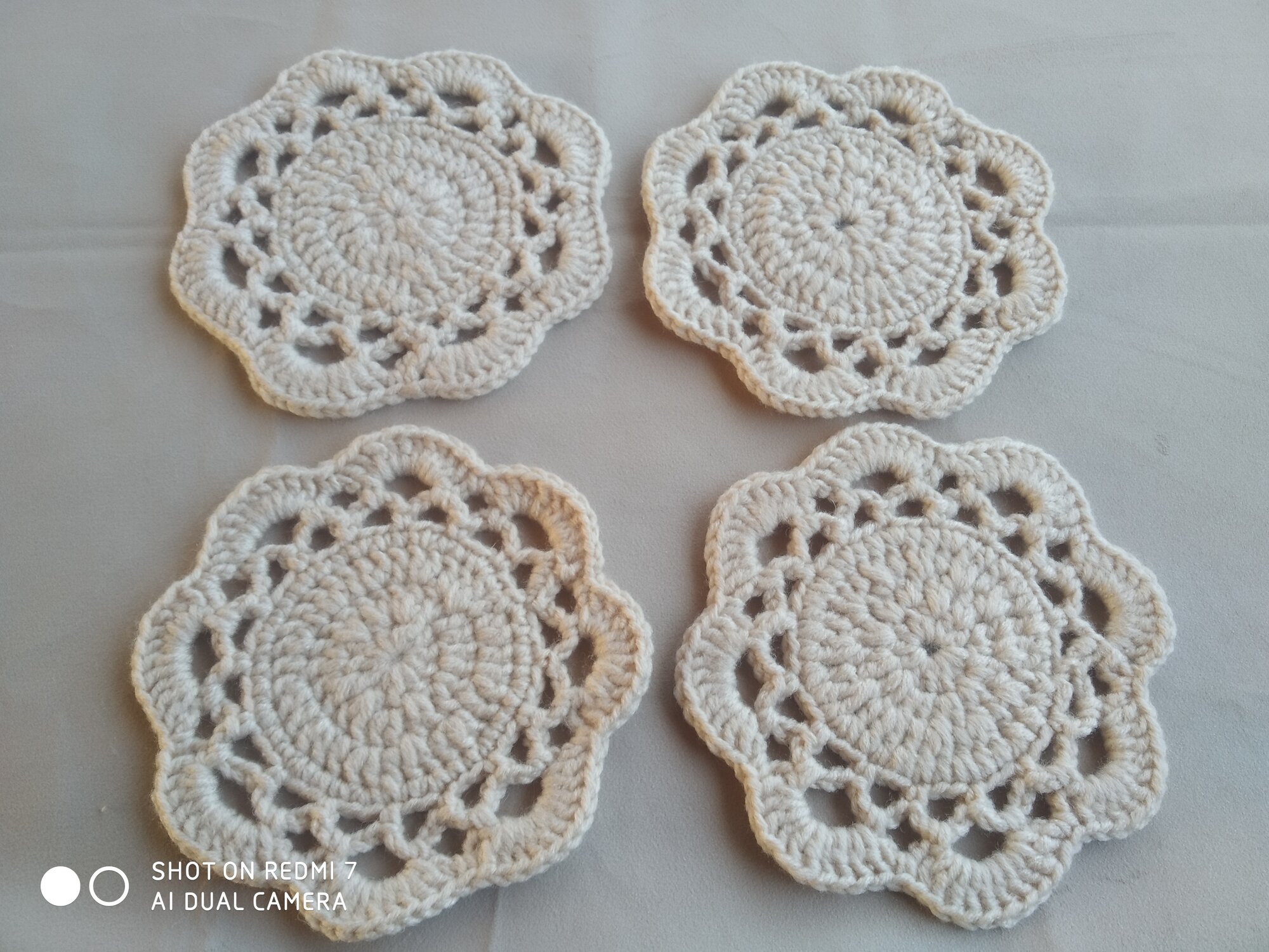 Набор кухонный прихватка-подставка под горячее 4 шт бежевый