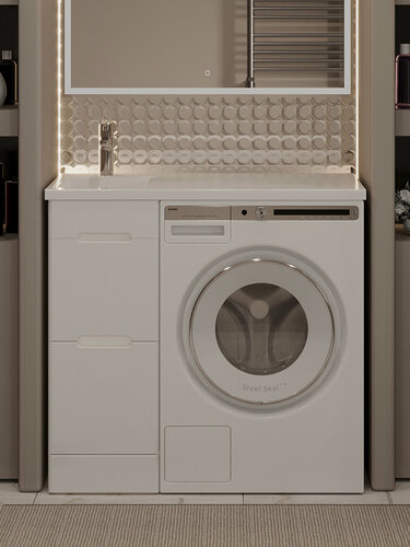 Изображение товара Тумба напольная без раковины Vannika Bava 40 для ванной комнаты, белая