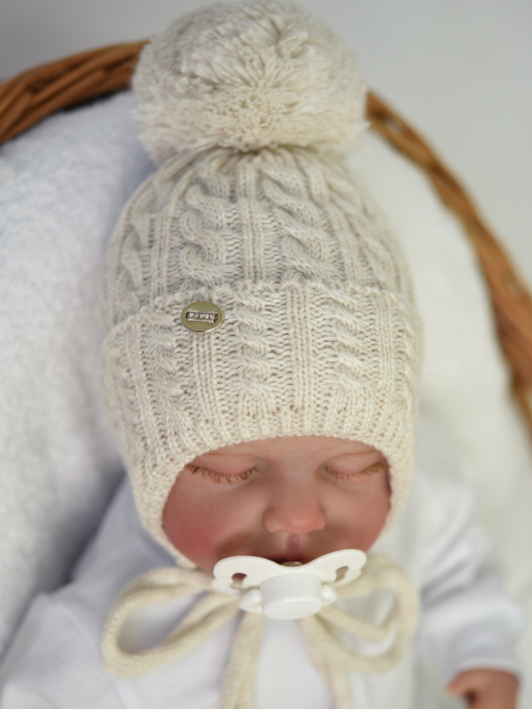 Шапка Совенок Дона для детей размер 36 бежевый