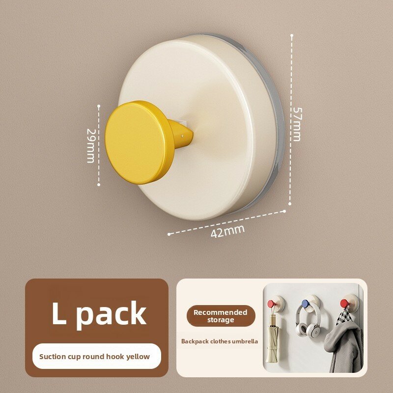 Вешалки для ванной комнаты с присосками настенные без сверления грузоподъемность 3 кг для организации дома желтый