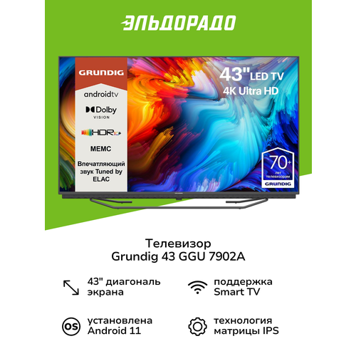 Телевизор Grundig 55 NANO QLED GH 8700 антрацит 26699₽