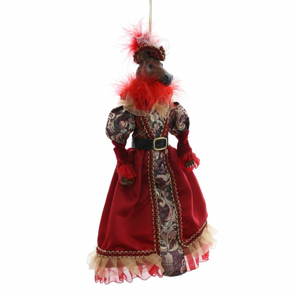 Игрушка набивная подвес Лошадь  18х16х22 см KSM 826015