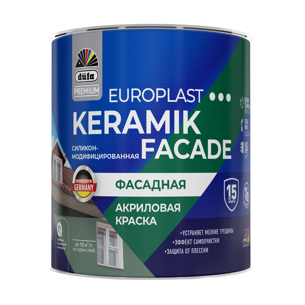 Краска Dufa Premium Europlast Keramik Facade фасадная база 1 09 л