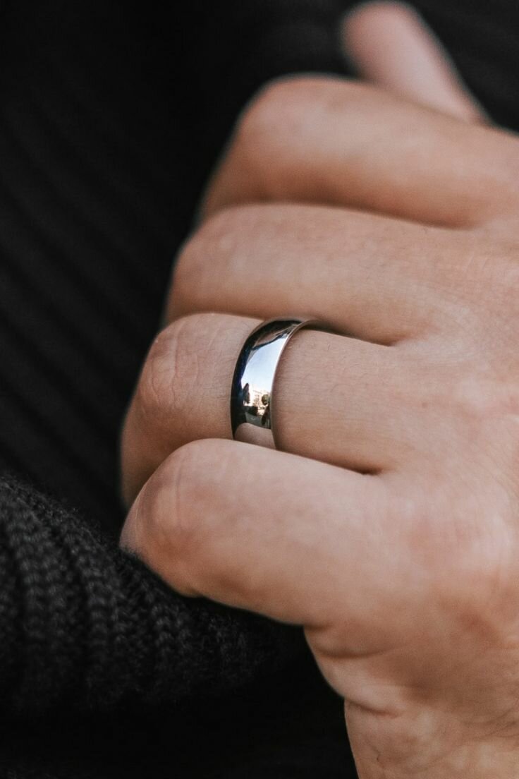 Кольцо обручальное SharmGlow, размер 19.5, ширина 4 мм, белый — фото 1