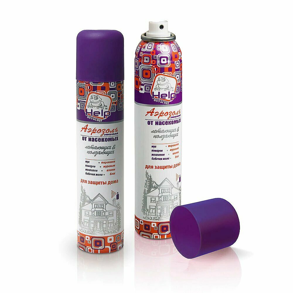 Инсектицидный универсальный аэрозоль от насекомых HELP 200 мл