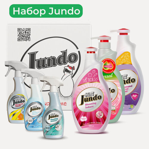 Изображение товара Набор средств для уборки дома Jundo Премиум, 6 концентрированных гелей