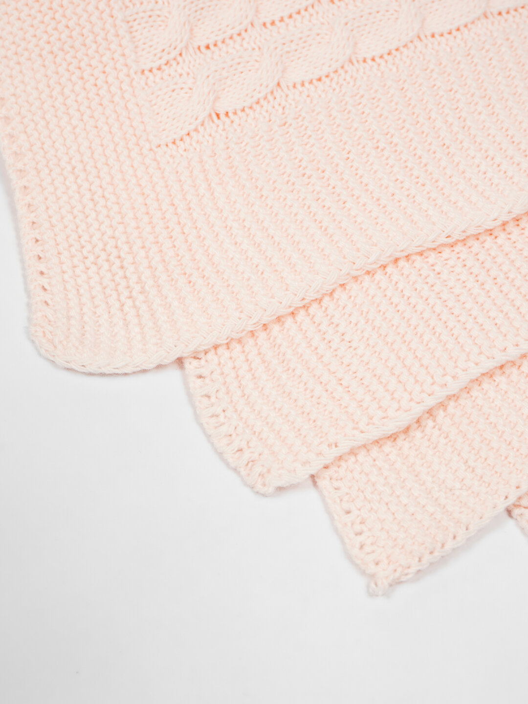 Плед вязаный детский для новорожденных, универсальный, 90х90 — фото 1