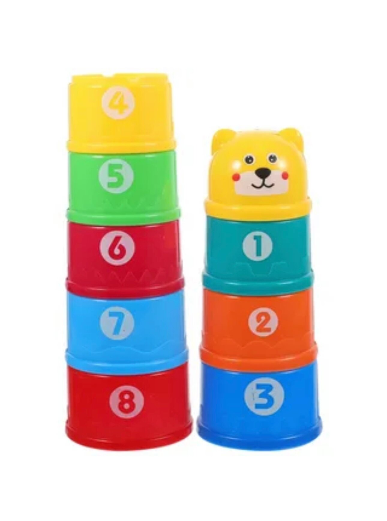 Игрушка развивающая «Пирамидка-стаканчики: цифры ,9 предметов