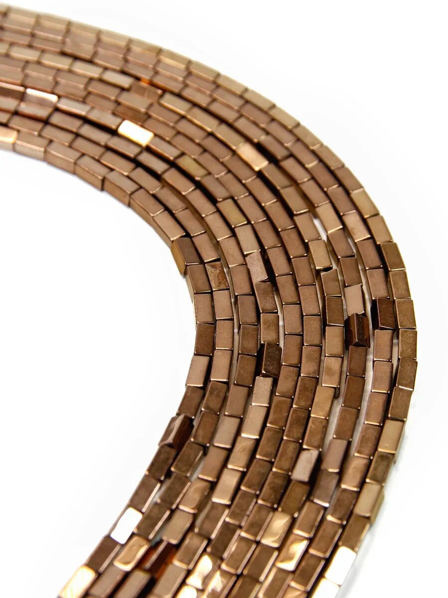 Гематин - Прямоугольники - бронза - 4*2 мм (около 50 шт) — фото 1