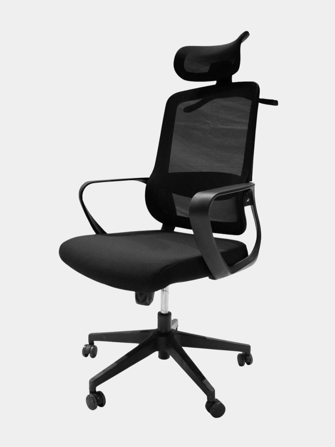 Кресло для офиса Pricher от Dafna, сетчатое, с колесами, черный — фото 1