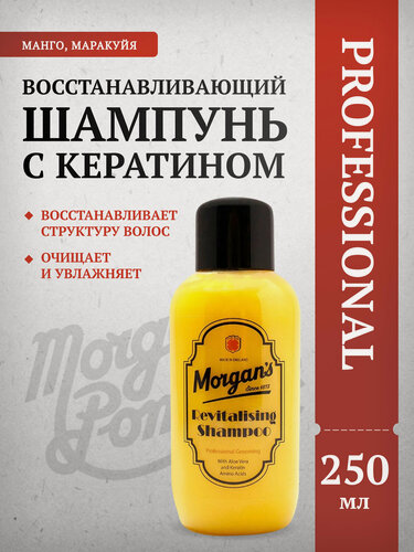 Изображение товара Восстанавливающий шампунь с кератином для сухих и поврежденных волос Morgans 250 мл