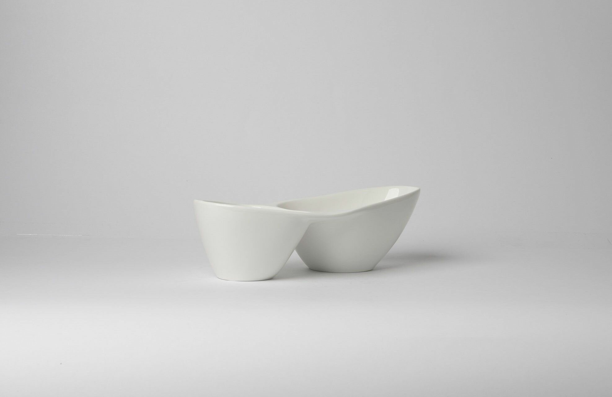 Набор блюд, 4 шт. Oval 2 Compartments White Porcelain 24 см — фото 1