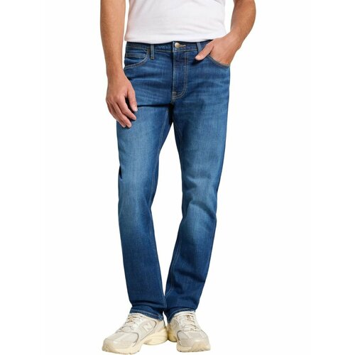 фото Джинсы зауженные lee men daren zip fly jeans, размер 33/32, синий