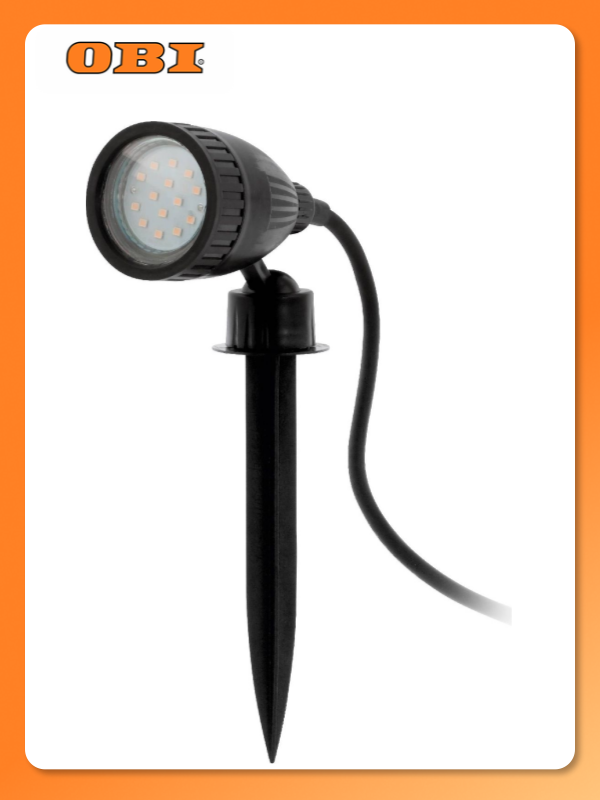 Спот Eglo Nema LED ландшафтный на колышке с кабелем чёрный