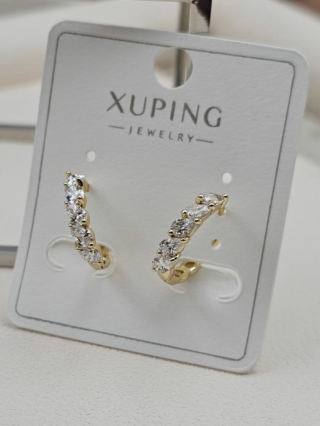 Комплект серег, фианит