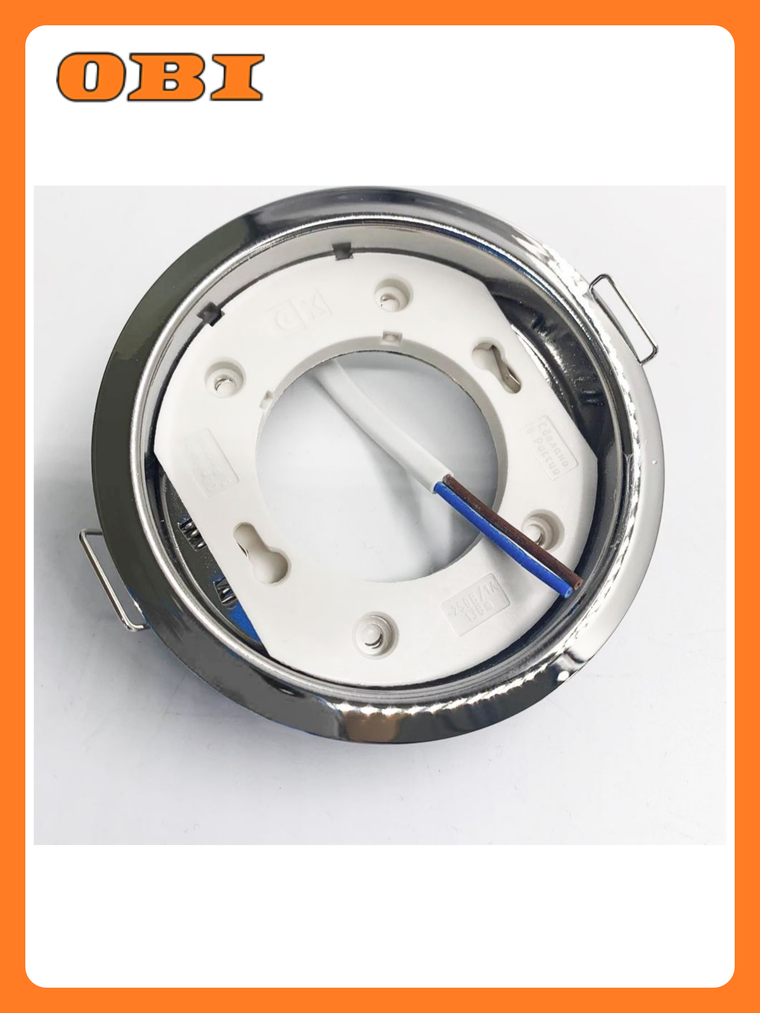 Встраиваемый светильник GX53 хром 13 Вт круглый потолочный