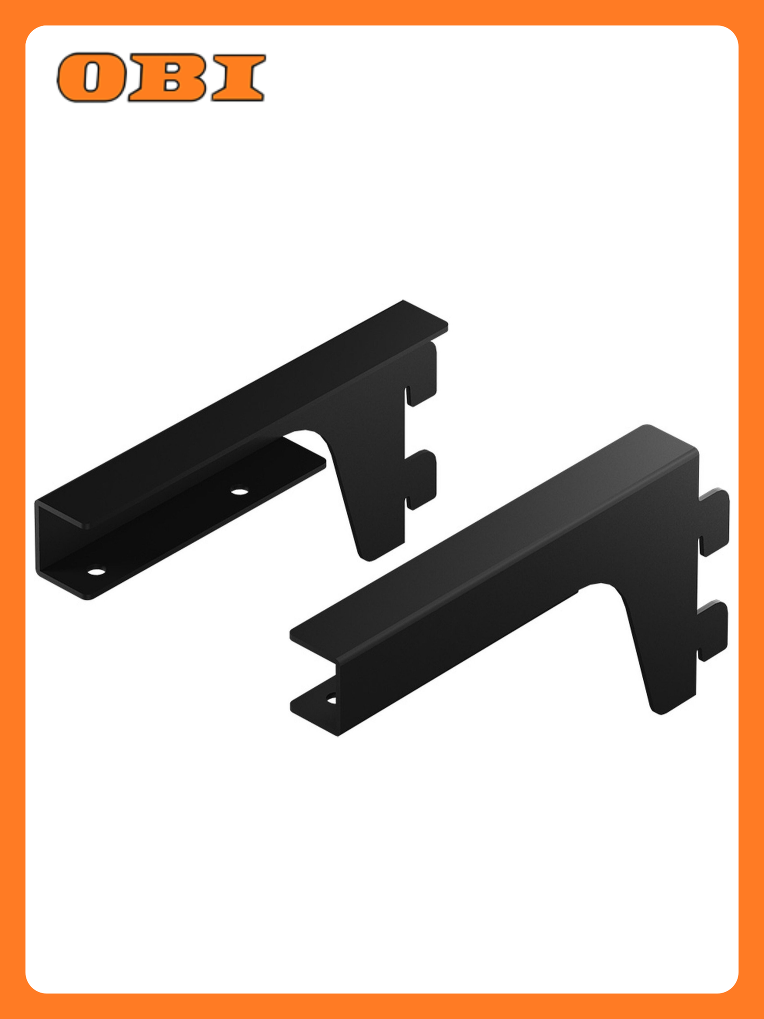 Кронштейны для полки Larvij L9096BL черные 163x18x70 мм 2 шт