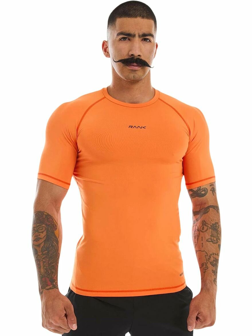 Футболка спортивная RANK Compression T Shirt  размер S  оранжевый