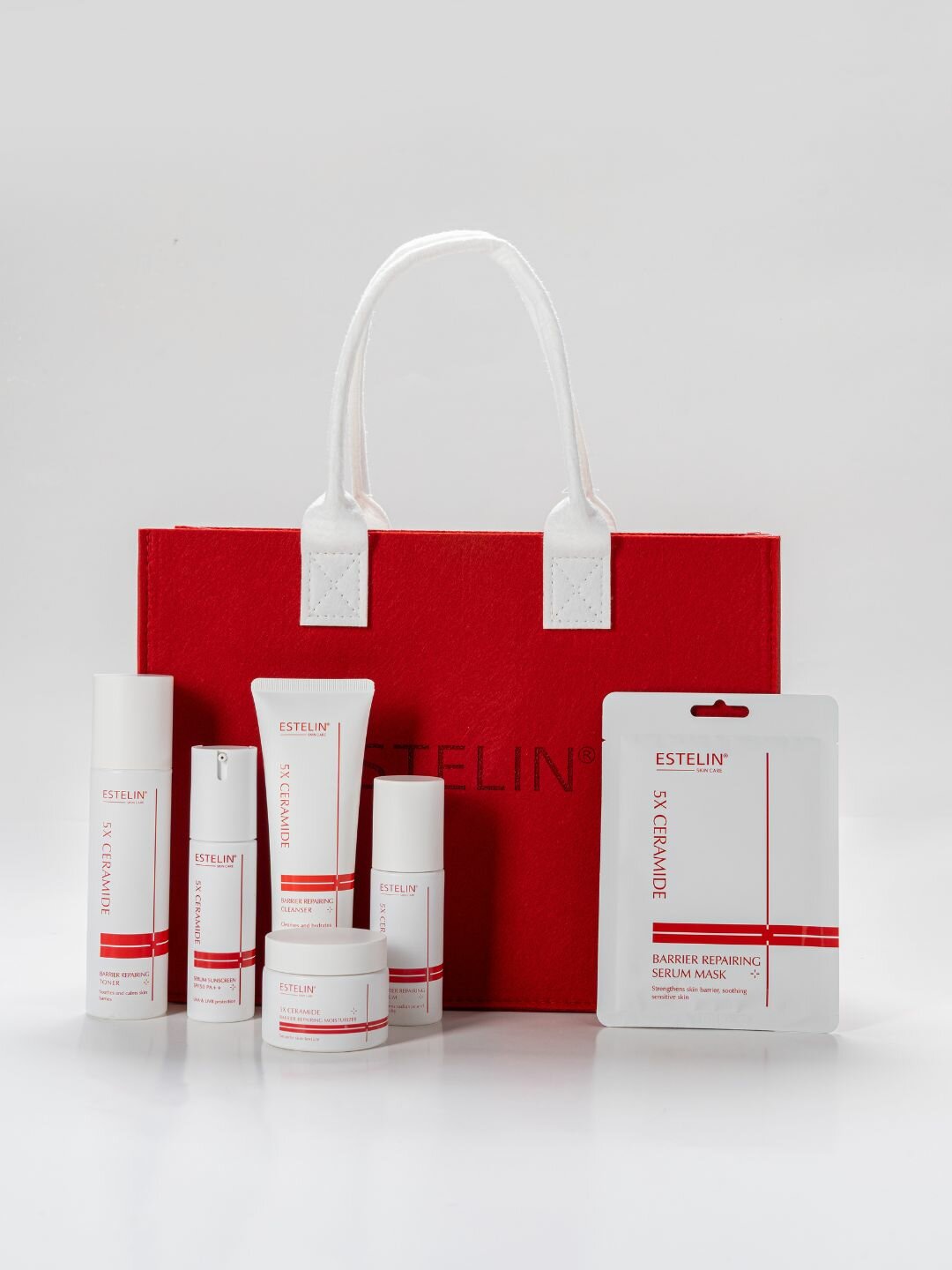 Набор для укрепления барьерной функции кожи Estelin 5X Ceramide Barrier Repairing Skin Care Set, 6 шт.