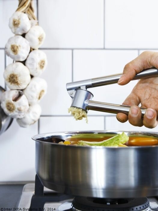 Пресс для чеснока "IKEA" KONCIS из нержавеющей стали(16 см.) — фото 1