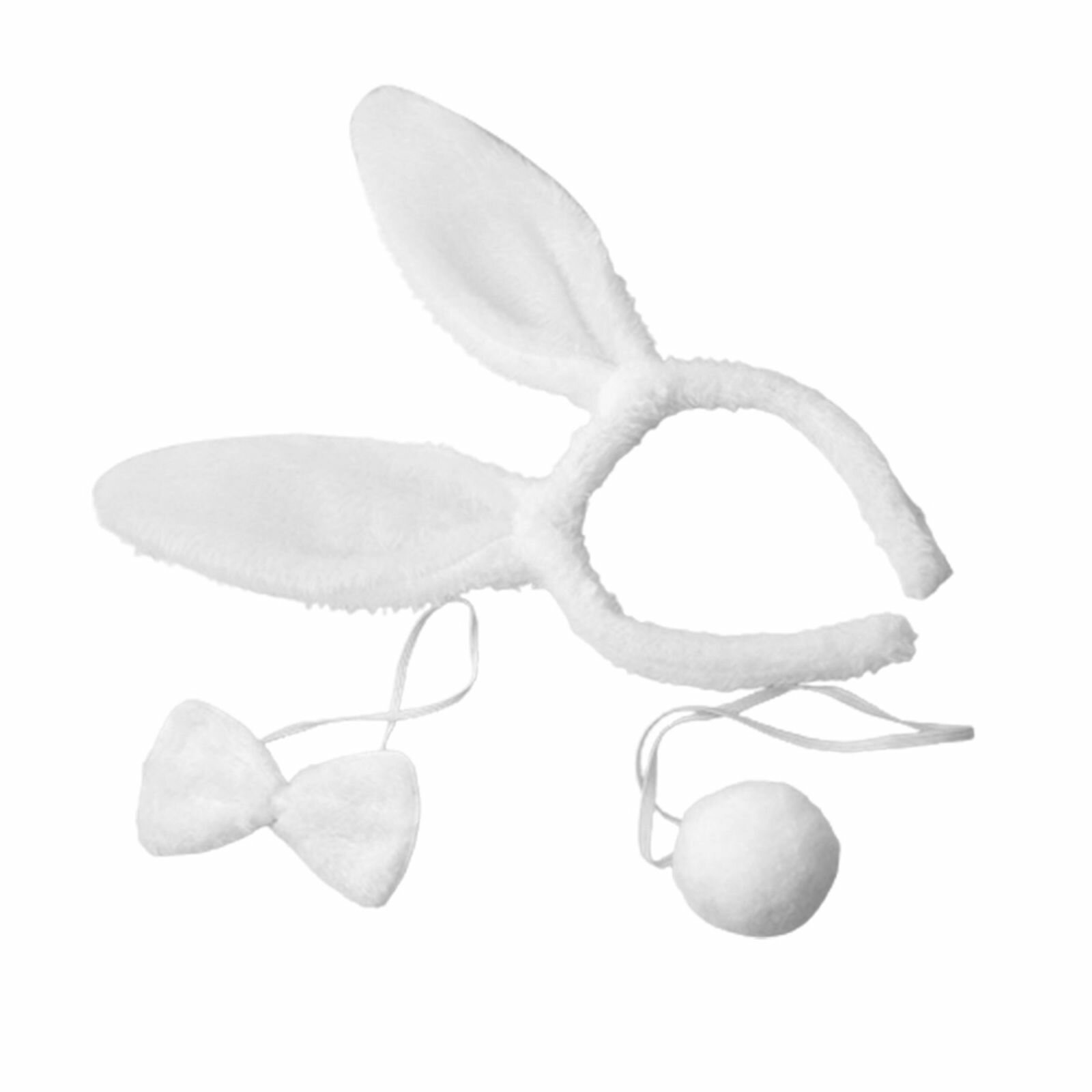 Кроличьи Уши Оголовье Галстук Хвост Плюшевые Набор Пасхальный Косплей Аксессуар