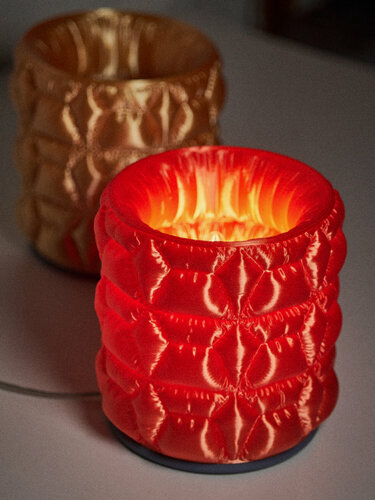 Изображение товара Светильник лампа "Пуфер Красный" Kirill Shulgin, декоративный, цоколь E27, мощность 5 Вт, LED лампочка в комплекте