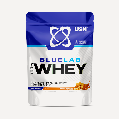 Изображение товара USN Протеин сывороточный, BlueLab Whey 476 грамм (Карамель - попкорн)