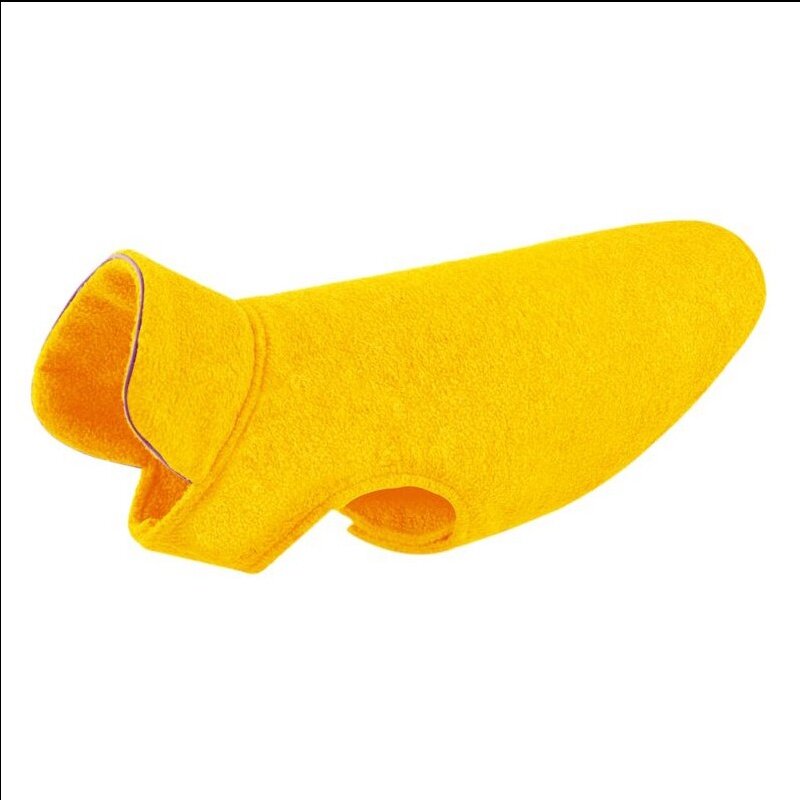 Пуховик для питомца средний бренд не указан утепленная жилетка для щенков крупная собака маленькая желтая-xs