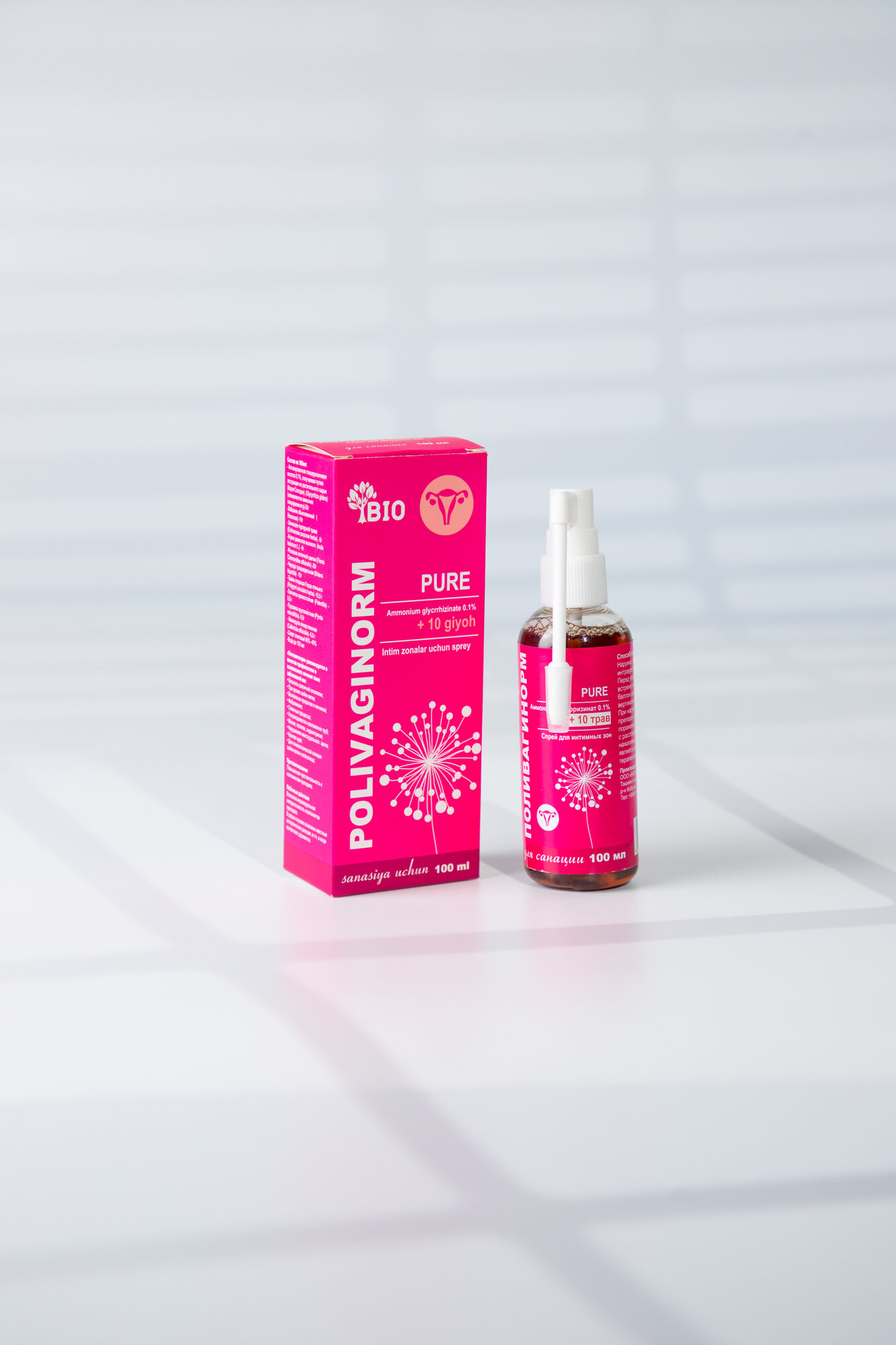 Cпрей гинекологический, для наружного применения, Поливагинорм 0,1%, флакон, 100 мл