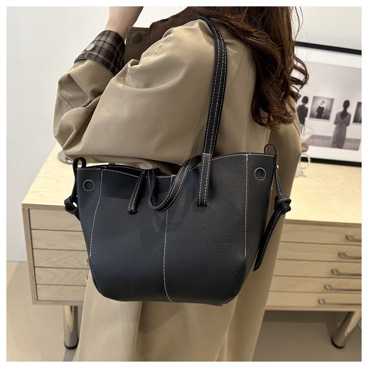 Сумка-рюкзак  Сумка женская, через плечо, тоут, А4, черный — фото 1