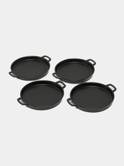 Круглые керамические тарелки "HAPPY KITCHEN", бренд, ручная работа — фото 1