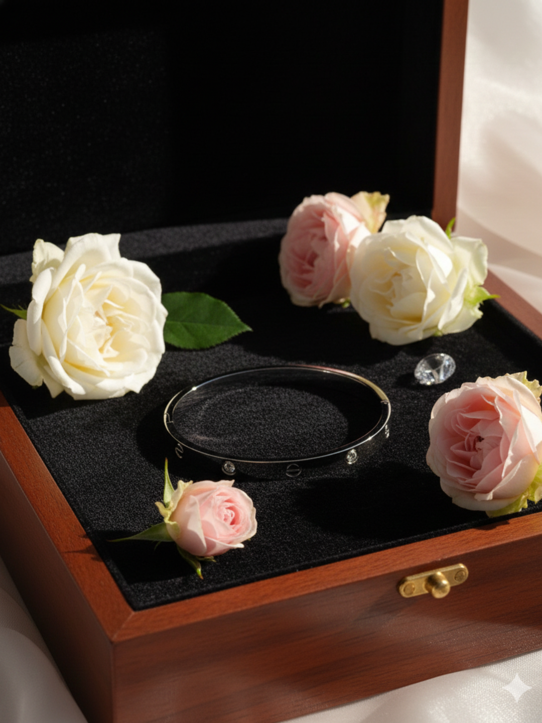 Комплект бижутерии: браслет, каучук, размер кольца 18.4, размер браслета 18 см — фото 1