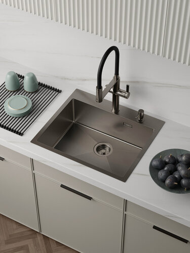 Изображение товара Мойка IDDIS Haze HAZ59GMi77 нержавеющая сталь графит 590*510