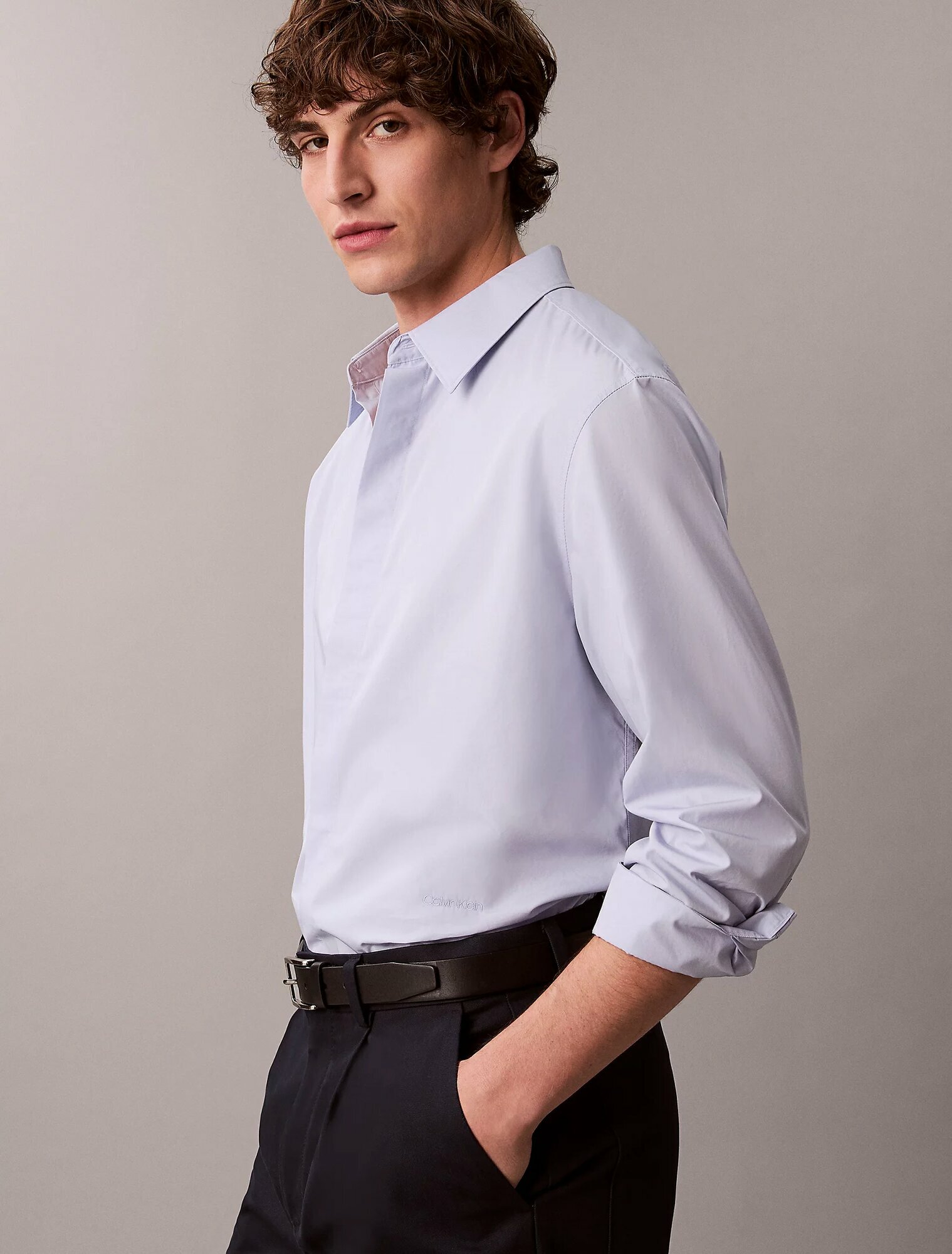 Рубашка CALVIN KLEIN, размер L, синий — фото 1