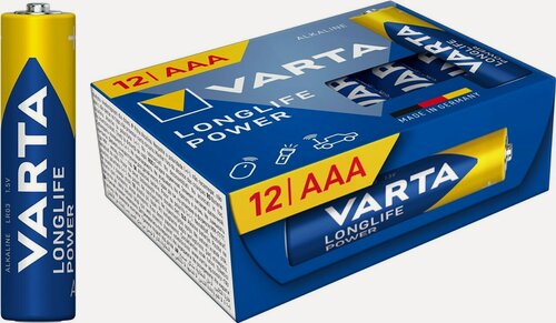 Изображение товара Батарейки VARTA Longlife Power LR03/AAA BL12, 12 шт. в упаковке . (Германия)