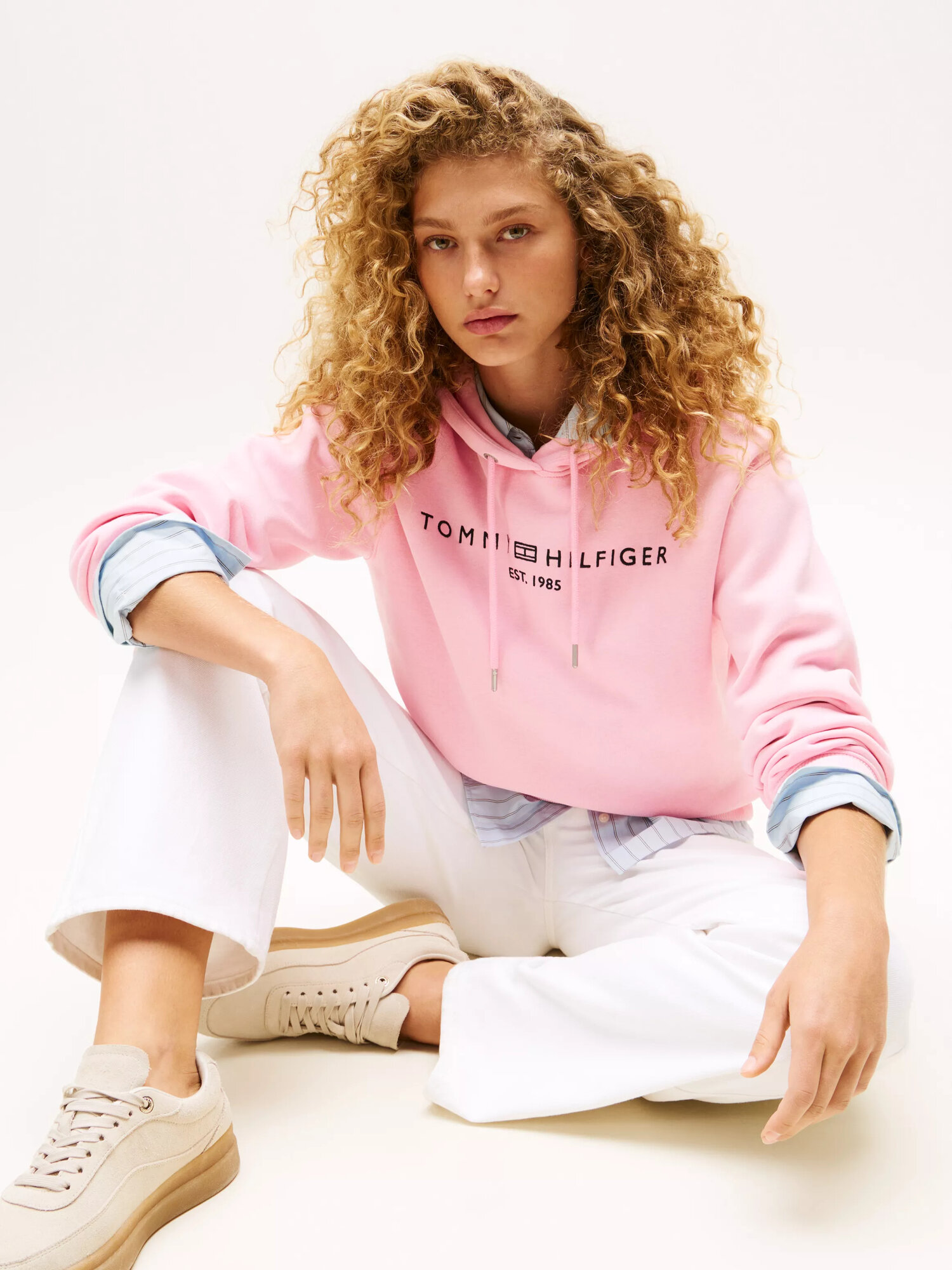 Худи TOMMY HILFIGER, размер XL, , розовый — фото 1