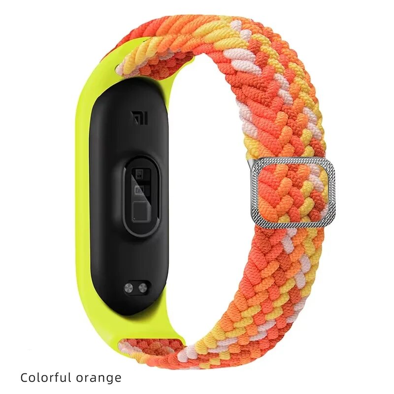 Плетение Colorful Orange для Xiaomi Mi Band 8 9